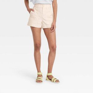 Women's High-Rise Shorts - A New Day Cream 12